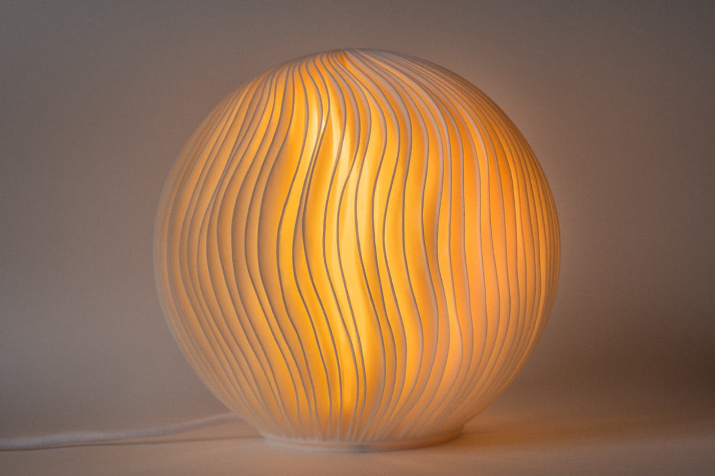 Wind lamp, lit, close up